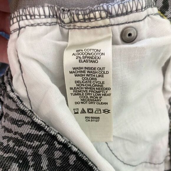 DKNY Jeans Jeggings Skinny Black Gray Patterned Mid Rise Women’s Size 4 - Picture 5 of 5
